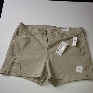 Old Navy Shorts Boyfriend Brand Women Grown Teen Size 16 Mid Rise New with Tags